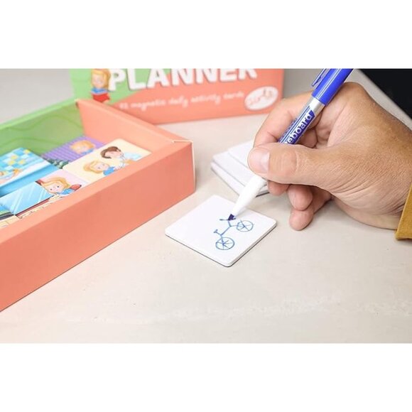 Kluzoo Day Planner 72 Magnetic Daily Activity Cards For Kids By Busy Board - Picture 4 of 5